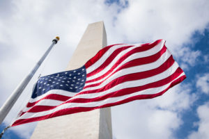 American flag in front of Washington Monument | License: CC0