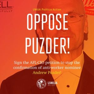 Oppose Puzder for Labor Secretary!
