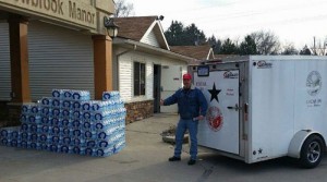 UWUA Local 101, MSUWC, delivered 348 cases of water to the people of Flint.